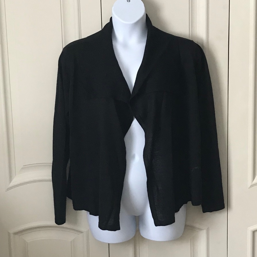 NEW Joan Rivers Sweater Knit Wrap Cardigan, Black